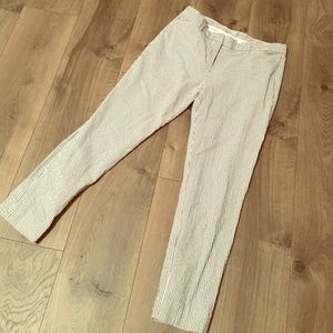 Seersucker ankle pants