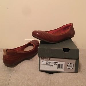 Timberland Burnt Orange Round Toe Flats