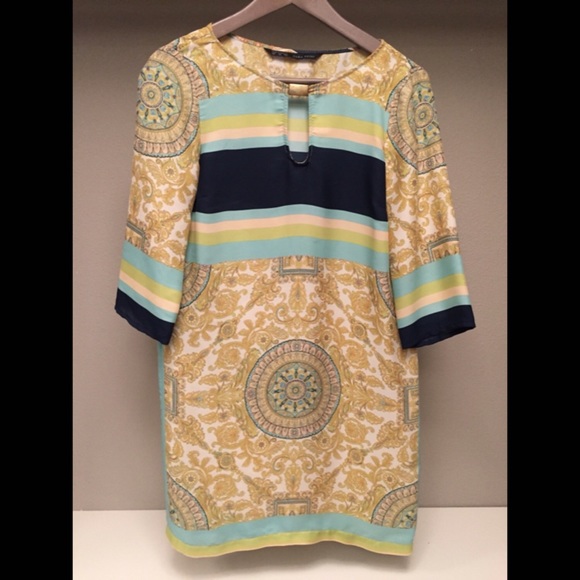 Zara Scarf Print Short Dress - Picture 2 of 4