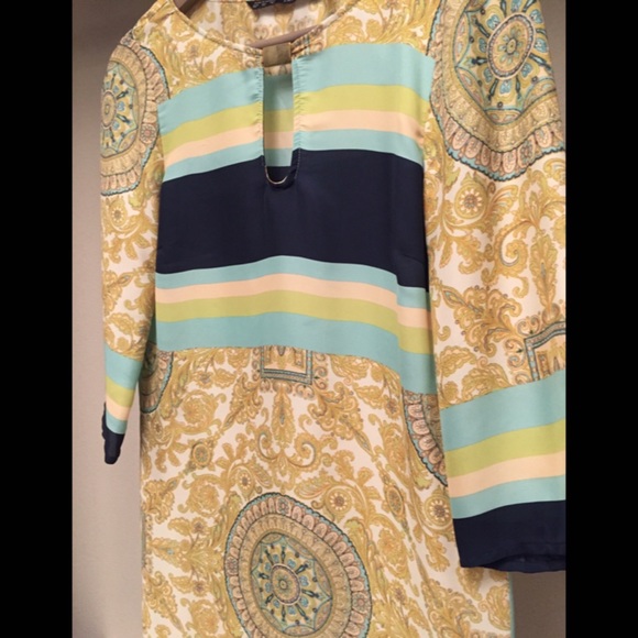 Zara Scarf Print Short Dress - Picture 3 of 4