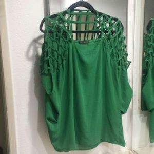 Green blouse