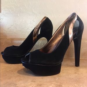 Calvin Klein Sculpted Peep-Toe High Heels