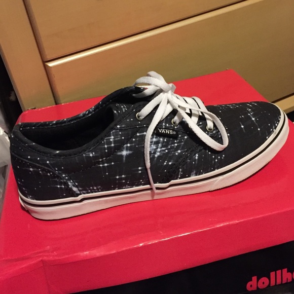 *brand new* Black Vans-- night sky
