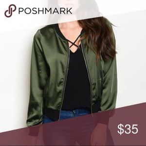 Designer Cocoa Satin Bomber Tone-on-Tone Floral Embroidery & Shoulder Beadwork