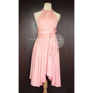 ✨Short Straight Hem Peach Infinity Dress Multiway