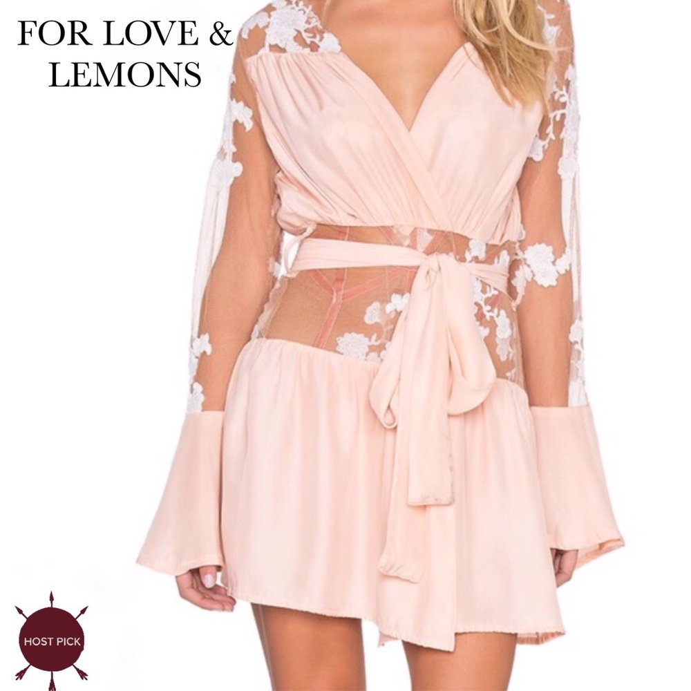 🎉 FOR LOVE & LEMONS SILK ROBE