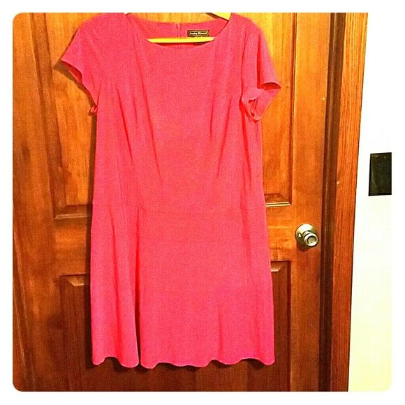 A hot pink dress.