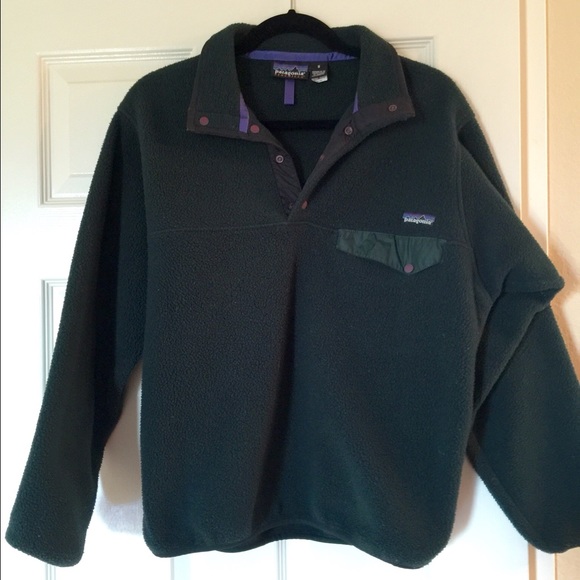 patagonia green fleece pullover