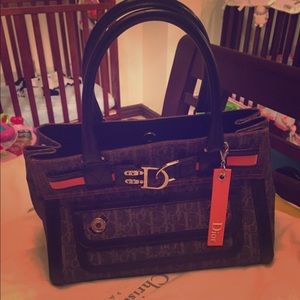 Christian Dior denim flight tote