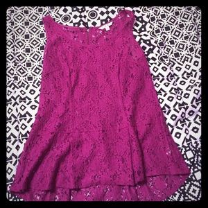 Purple lace tank
