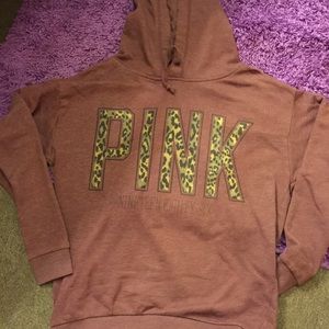 ❤️RARE victoria secret pink cheetah leopard hoodie