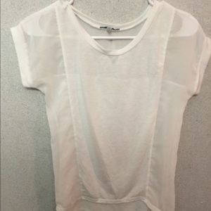 White tshirt with mesh sides