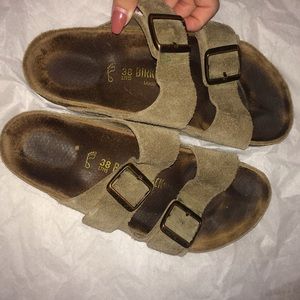 Good Condition Taupe Arizona Birks
