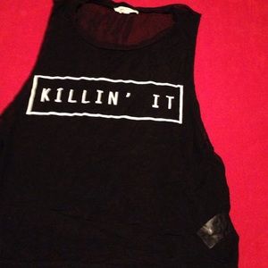 See through crop top