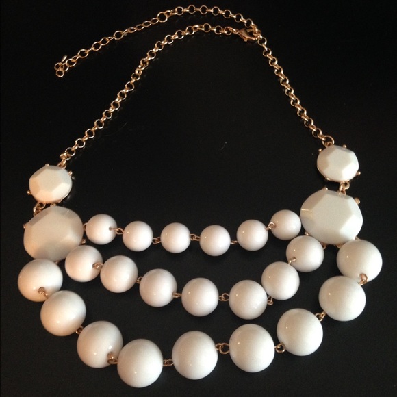 White beaded necklace