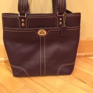 Authentic COACH purse. Eggplant color.