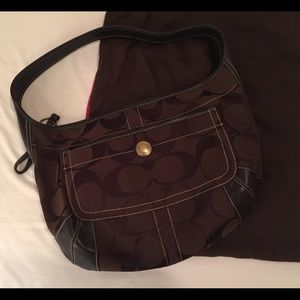 Brown Coach Shoulder Bag