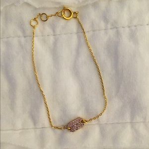 baublebar pave dog tag bracelet with purple stones