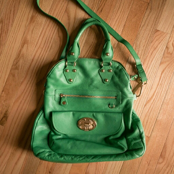 Emma Fox Clover Green genuine leather bag purse
