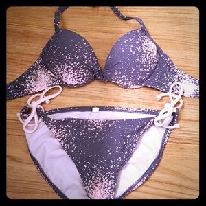 Pink Splash String Bikini
