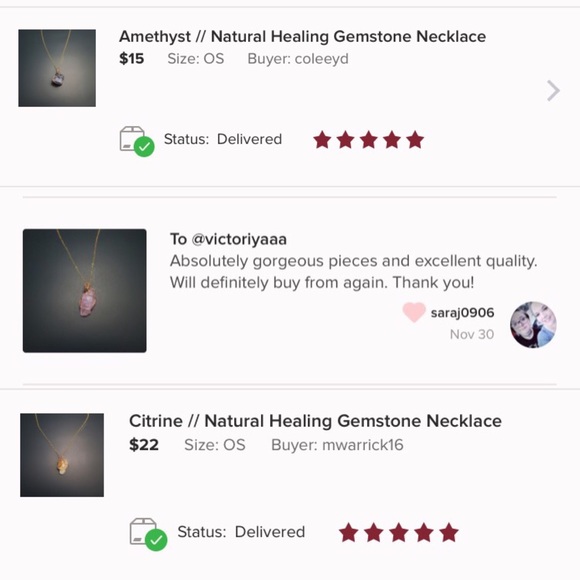 Amethyst // Natural Healing Gemstone Necklace - Picture 3 of 3