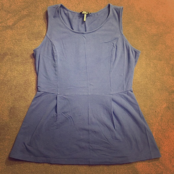 Indigo/Lapis Peplum Tank Top