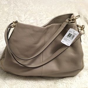 Coach Phoebe shoulder bag in pebble leather/suede exotic trim leather. F36124