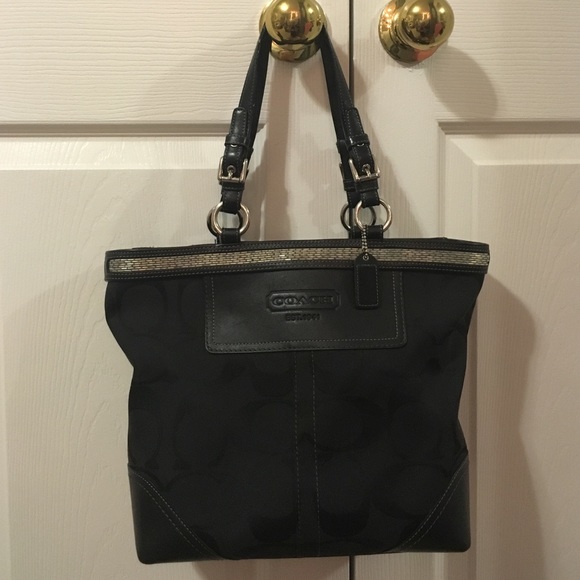Black Coach Shoulder Purse