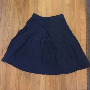 Banana Republic linen navy skirt