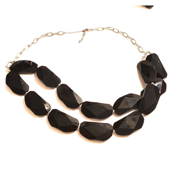 Black silver fashion necklace