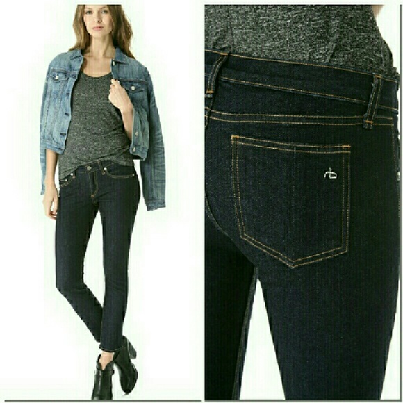 Rag & Bone Heritage Capri Stretch Denim Jeans - Picture 2 of 4