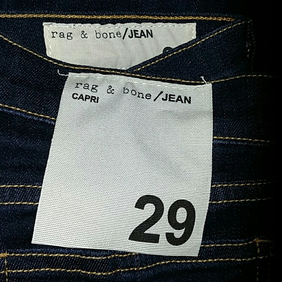Rag & Bone Heritage Capri Stretch Denim Jeans - Picture 3 of 4