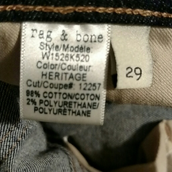 Rag & Bone Heritage Capri Stretch Denim Jeans - Picture 4 of 4