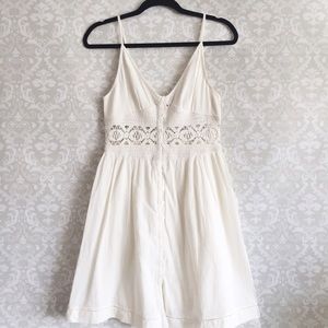 TOPSHOP Crochet Lace White Sun Dress