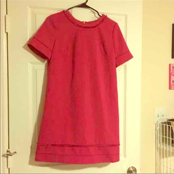 Ann Taylor LOFT hot pink shift dress