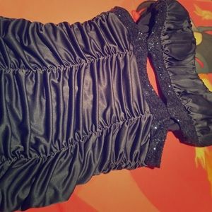Blue cut out dress