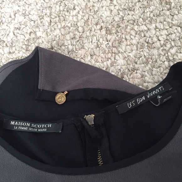 Maison Scotch Striped Grey and Black Blouse - Picture 4 of 4