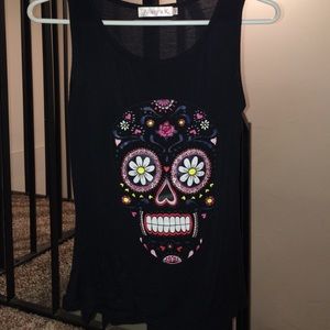 Sugar Skull Tan Top