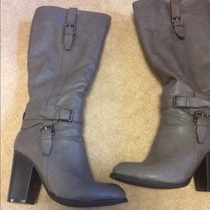 Tall Grey Boots, LUXE by JUSTFAB