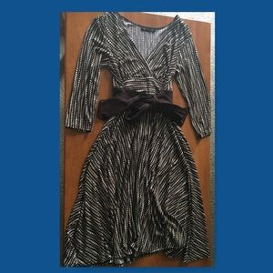 Brown Semi-formal dress with sash