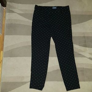 14 tall old Navy pixie pants in polka dots