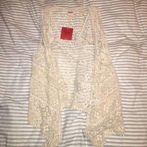 Off White Lace Cardigan