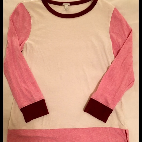 J. Crew Tops - J. Crew Pink Baseball Top