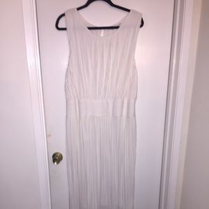 Calvin Klein White Pleated Dress