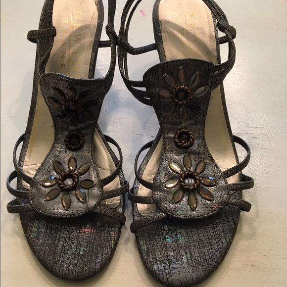 Silver New York Transit Slingback's