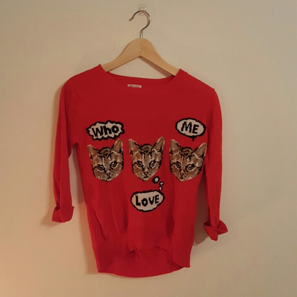 Red Cat Sweater