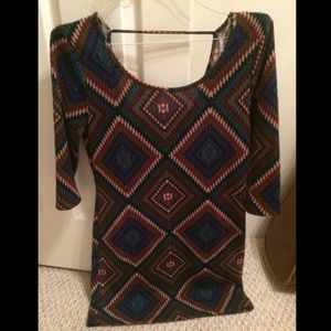 patterned sweater dress