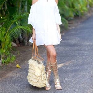 Stuart Weitzman Gladiator sandals in silver size 8