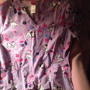 XL purple scrub top