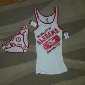 NWT Crimson Tide tank and panty set.  Size M
